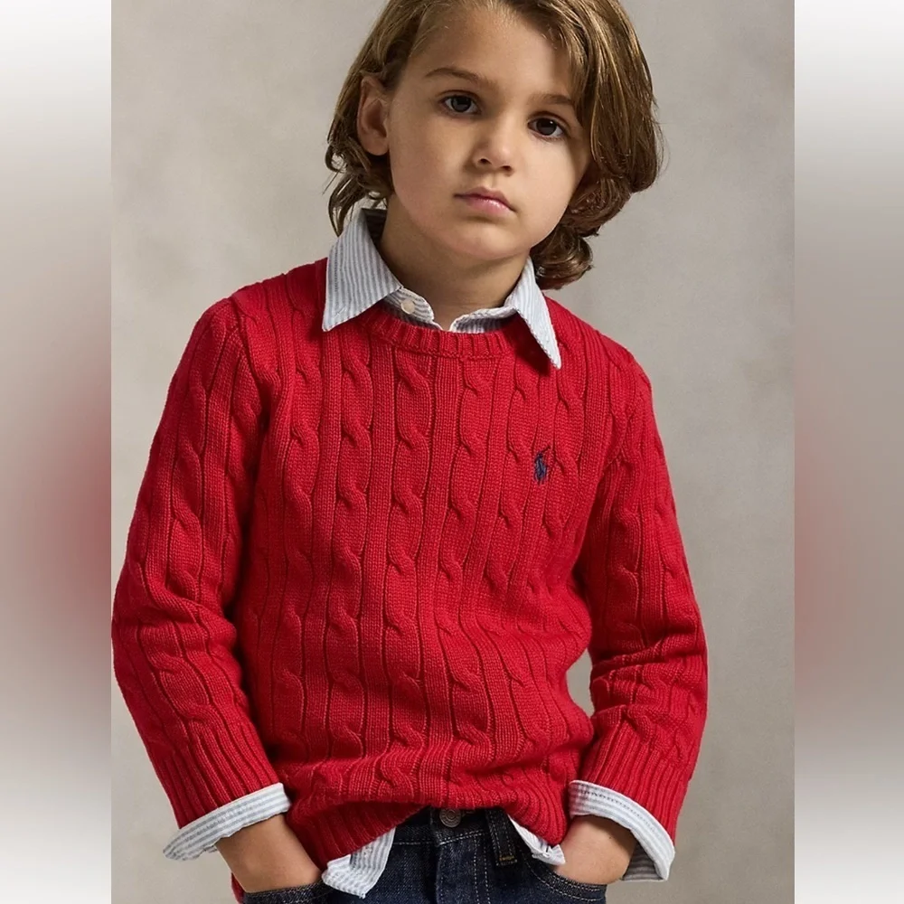 NWOT Polo Ralph Lauren Cable-Knit Cotton Sweater for kid size 4
